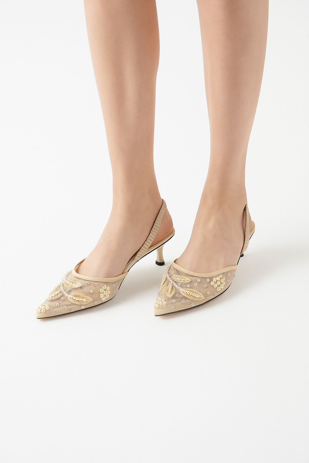 ZARA EMBROIDERY HEELS