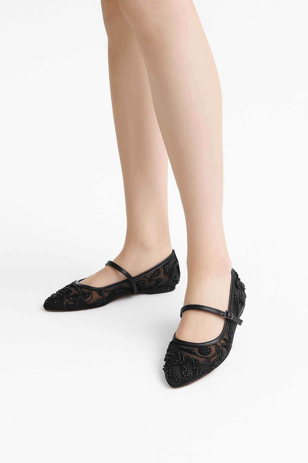 ZARA EMBROIDERED PUMPS