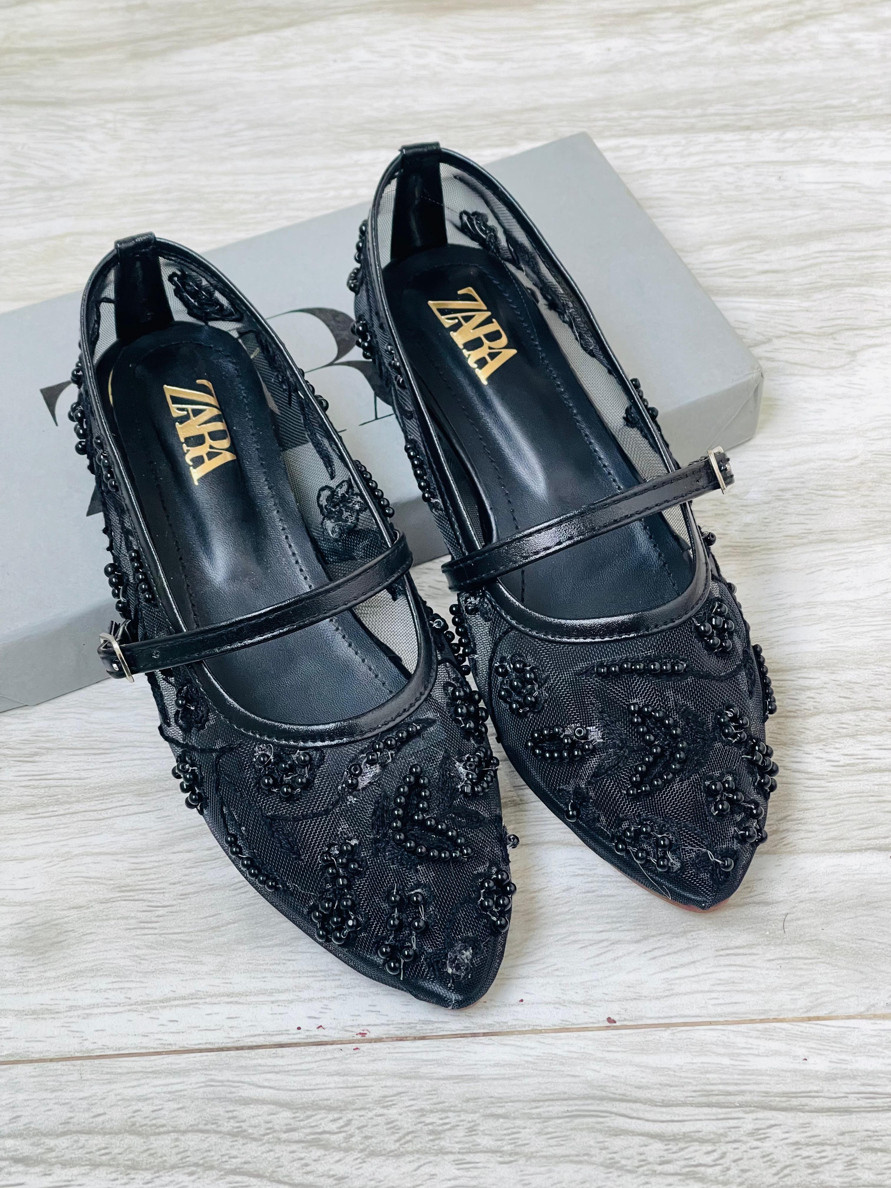 ZARA EMBROIDERED PUMPS