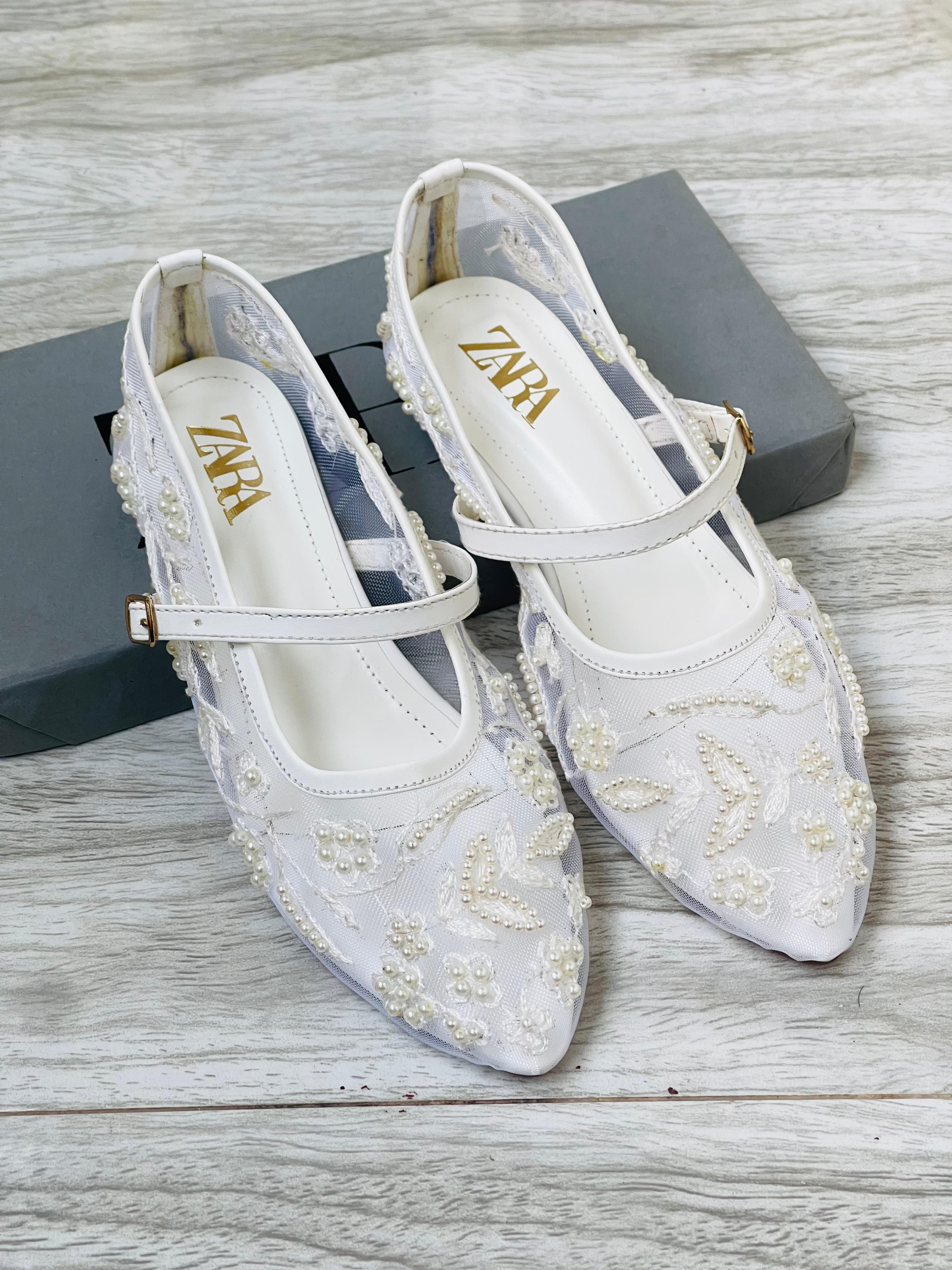 ZARA EMBROIDERED PUMPS